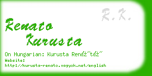 renato kurusta business card
